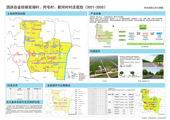 泗洪县金锁镇双湖村、何宅村、新河村村庄规划2021-2035